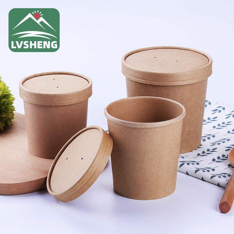 26iwon isọnu Kraft Paper Bimo ekan