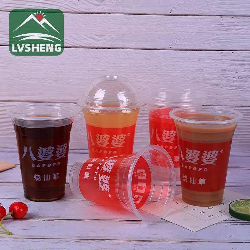 Cold Drink Plastic Cup Pẹlu ideri